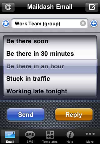 Maildash sends quick Email messages