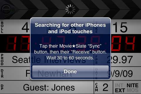 Syncing timecode with other iPhones/iPod touches