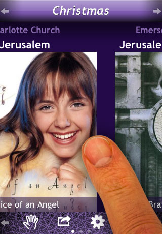 Drag album art to change songs