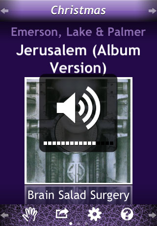 Swipe to change music volume